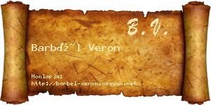 Barbél Veron névjegykártya